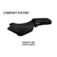 HOUSSE DE SELLE COMPATIBLE TRIUMPH TIGER 1200 (18-21) MODÈLE VENEZIA 1 - Couleur : ROUGE, Type : CONFORT, Logo : AVEC LOGO