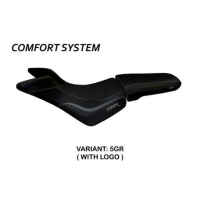 HOUSSE DE SELLE COMPATIBLE TRIUMPH TIGER 800/800 XC (10-20) MODÈLE NOALE - Type : CONFORT, Logo : AVEC LOGO, Couleur : GRIS GRIS