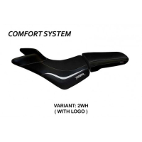 HOUSSE DE SELLE COMPATIBLE TRIUMPH TIGER 800/800 XC (10-20) MODÈLE NOALE - Couleur : ROUGE, Type : CONFORT, Logo : AVEC LOGO