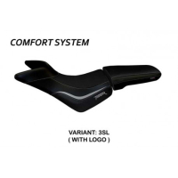 HOUSSE DE SELLE COMPATIBLE TRIUMPH TIGER 800/800 XC (10-20) MODÈLE NOALE - Couleur : BLANC, Type : CONFORT, Logo : AVEC LOGO