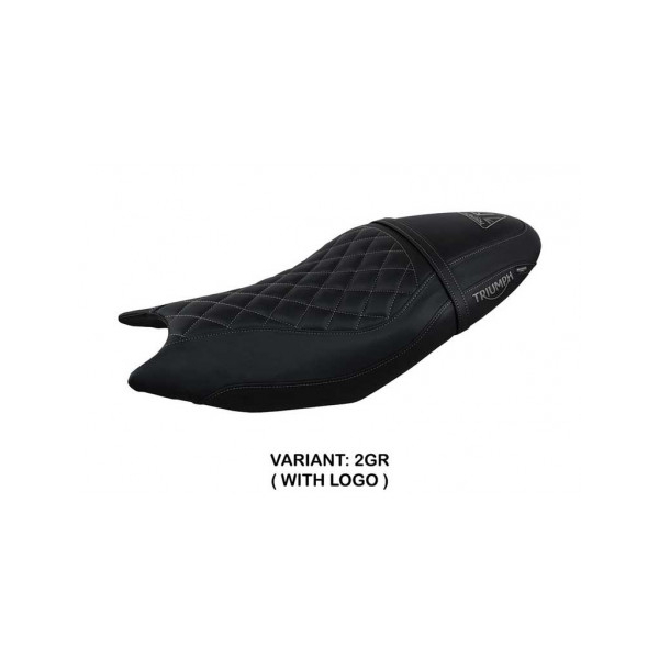 HOUSSE DE SELLE COMPATIBLE TRIUMPH TRIDENT 660 (21-22) MODÈLE SIHLAR - Couleur : ROUGE, Type : STANDARD, Logo : AVEC LOGO
