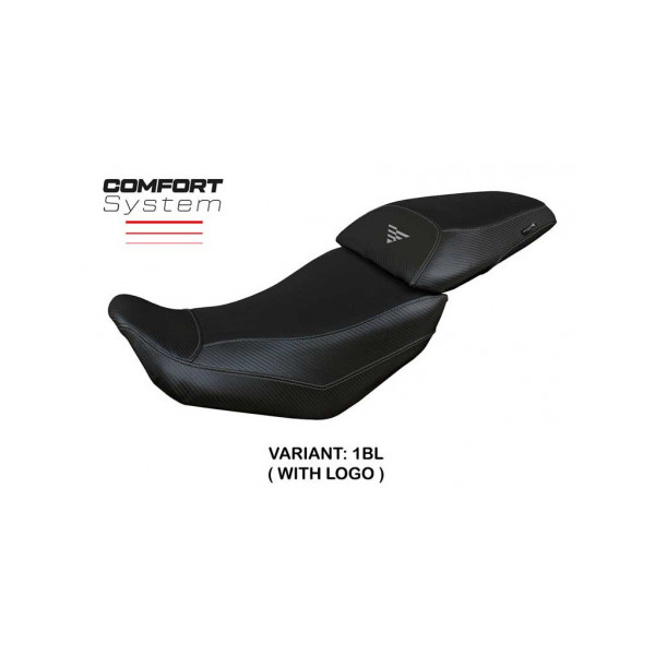 HOUSSE DE SELLE COMPATIBLE VOGE VALICO DS/DSX (20-22) MODÈLE SUINING - Logo : AVEC LOGO, Couleur : NOIR, Type : STANDARD
