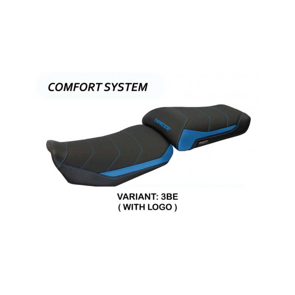 HOUSSE DE SELLE COMPATIBLE YAMAHA TRACER 900 (15-17) MODÈLE RAPALLO 1 - Couleur : BLEU, Type : CONFORT, Logo : AVEC LOGO