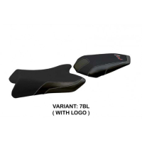 HOUSSE DE SELLE COMPATIBLE  YAMAHA FZ1 FAZER (06-16) MODÈLE VICENZA - Logo : AVEC LOGO, Couleur : ARGENT, Type : CONFORT