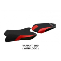 HOUSSE DE SELLE COMPATIBLE  YAMAHA FZ1 FAZER (06-16) MODÈLE VICENZA - Logo : AVEC LOGO, Couleur : ARGENT, Type : CONFORT