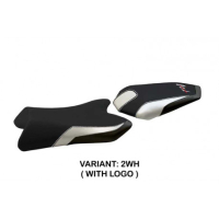 HOUSSE DE SELLE COMPATIBLE  YAMAHA FZ1 FAZER (06-16) MODÈLE VICENZA - Logo : AVEC LOGO, Couleur : ARGENT, Type : CONFORT