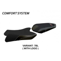 HOUSSE DE SELLE COMPATIBLE  YAMAHA FZ1 (06-16) MODÈLE VICENZA - Logo : AVEC LOGO, Couleur : NOIR, Type : STANDARD 