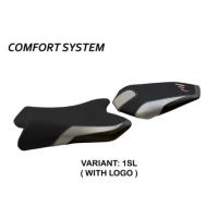 HOUSSE DE SELLE COMPATIBLE  YAMAHA FZ1 (06-16) MODÈLE VICENZA - Logo : AVEC LOGO, Couleur : NOIR, Type : STANDARD