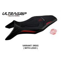 HOUSSE DE SELLE COMPATIBLE YAMAHA MT-09 (13-20) MODÈLE ASHA SPECIAL COLOR - Logo : AVEC LOGO, Type : ULTRAGRIP, Couleur : BLEU ARGENT