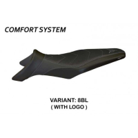 HOUSSE DE SELLE COMPATIBLE YAMAHA MT-09 (13-20) MODÈLE GALLIPOLI 4 - Type : CONFORT, Logo : AVEC LOGO, Couleur : ARGENT
