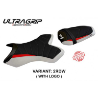 HOUSSE DE SELLE COMPATIBLE  YAMAHA R1 (04-06) MODÈLE TOLONE COLORIS SPÉCIAL 1 - Logo : AVEC LOGO, Type : ULTRAGRIP, Couleur : ROUGE BLANC
