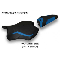 HOUSSE DE SELLE COMPATIBLE YAMAHA R6 (17-22) MODÈLE ALBA 2 - Logo : AVEC LOGO, Couleur : NOIR, Type : CONFORT 