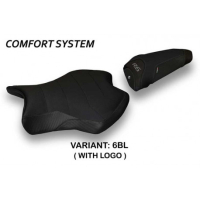 HOUSSE DE SELLE COMPATIBLE YAMAHA R6 (17-22) MODÈLE ALBA 2 - Logo : AVEC LOGO, Couleur : NOIR, Type : CONFORT