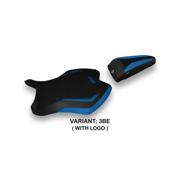 HOUSSE DE SELLE COMPATIBLE YAMAHA R6 (17-22) MODÈLE VAASA 3 - Logo : AVEC LOGO, Couleur : BLEU, Type : STANDARD