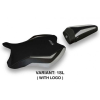 HOUSSE DE SELLE COMPATIBLE YAMAHA R6 (17-22) MODÈLE VAASA 3 - Type : STANDARD, Logo : AVEC LOGO, Couleur : ARGENT