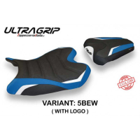 HOUSSE DE SELLE COMPATIBLE YAMAHA R6 (08-16) MODÈLE BARDI SPECIAL COLOR - Logo : AVEC LOGO, Couleur : BLEU BLANC, Type : ULTRAGRIP 