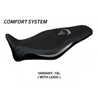 HOUSSE DE SELLE COMPATIBLE YAMAHA MT-09 (21-22) MODÈLE ATOS CONFORT, BLEU, AVEC - Logo : AVEC LOGO, Couleur : ARGENT, Type : CONFORT
