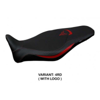 HOUSSE DE SELLE COMPATIBLE YAMAHA MT-09 (21-22) MODÈLE ATOS CONFORT, BLEU, AVEC - Logo : AVEC LOGO, Couleur : ARGENT, Type : CONFORT