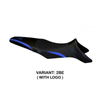 HOUSSE DE SELLE COMPATIBLE YAMAHA MT-09 (13-20) MODÈLE RICCIONE - Logo : AVEC LOGO, Couleur : ARGENT, Type : STANDARD 