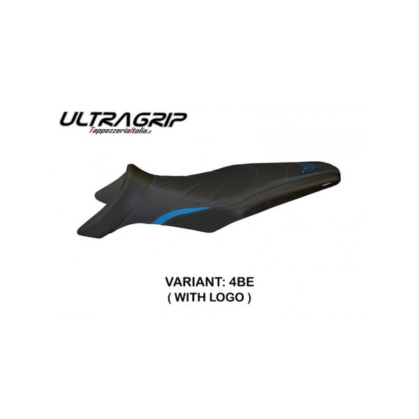 HOUSSE DE SELLE COMPATIBLE YAMAHA MT-09 (13-20) MODÈLE SOCI - Logo : AVEC LOGO, Couleur : ARGENT, Type : ULTRAGRIP