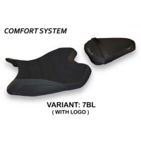HOUSSE DE SELLE COMPATIBLE YAMAHA R6 (08-16) MODÈLE PASSAVIA 1 - Logo : AVEC LOGO, Couleur : NOIR, Type : CONFORT