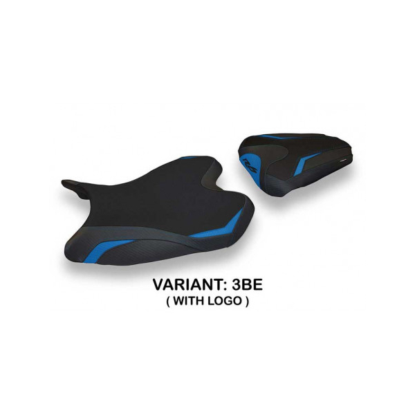 HOUSSE DE SELLE COMPATIBLE YAMAHA R6 (08-16) MODÈLE ROSSANO 1 - Logo : AVEC LOGO, Couleur : ARGENT, Type : STANDARD