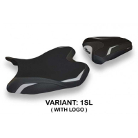 HOUSSE DE SELLE COMPATIBLE YAMAHA R6 (08-16) MODÈLE ROSSANO 1 - Type : STANDARD, Logo : AVEC LOGO, Couleur : ARGENT