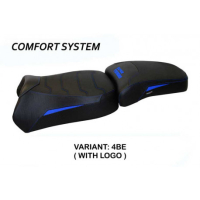 HOUSSE DE SELLE COMPATIBLE YAMAHA SUPER TENERE 1200 (10-20) MODÈLE MAUI - Logo : AVEC LOGO, Couleur : NOIR, Type : CONFORT 