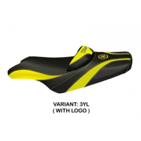 HOUSSE DE SELLE COMPATIBLE YAMAHA T-MAX (08-16) MODÈLE MPSS - Logo : AVEC LOGO, Couleur : NOIR, Type : STANDARD