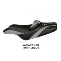 HOUSSE DE SELLE COMPATIBLE YAMAHA T-MAX (08-16) MODÈLE MPSS - Logo : AVEC LOGO, Couleur : GRIS GRIS, Type : STANDARD