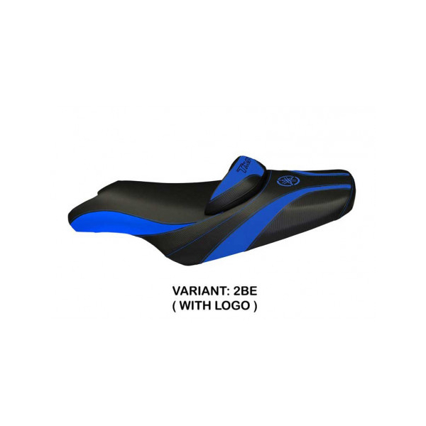 HOUSSE DE SELLE COMPATIBLE YAMAHA T-MAX (08-16) MODÈLE MPSS - Logo : AVEC LOGO, Couleur : BLANC, Type : STANDARD