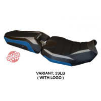 HOUSSE DE SELLE COMPATIBLE  YAMAHA TRACER 900 (18-20) MODÈLE DENVER 1 SPECIAL CO - Type : STANDARD, Logo : AVEC LOGO, Couleur : GRIS ROUGE