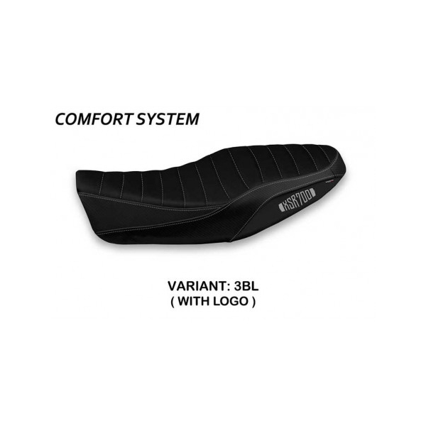 HOUSSE DE SELLE COMPATIBLE YAMAHA XSR 700 (16-20) MODÈLE DAGDA SPECIAL COLOR - Type : CONFORT, Logo : AVEC LOGO, Couleur : ROUGE BLANC