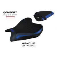 HOUSSE DE SELLE COMPATIBLE YAMAHA R7 (21-22) MODÈLE THERA - Logo : AVEC LOGO, Couleur : BLEU, Type : CONFORT 