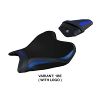 HOUSSE DE SELLE COMPATIBLE YAMAHA R7 (21-22) MODÈLE THERA - Logo : AVEC LOGO, Couleur : BLEU, Type : CONFORT