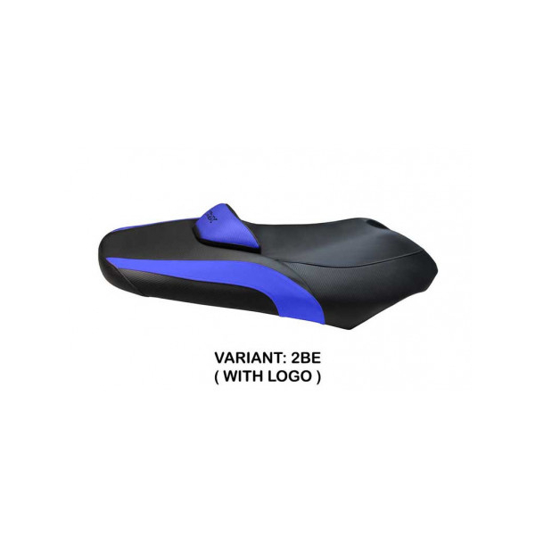 HOUSSE DE SELLE COMPATIBLE YAMAHA T-MAX (01-07) MODÈLE ANTONIO - Logo : AVEC LOGO, Couleur : ARGENT, Type : STANDARD