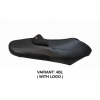 HOUSSE DE SELLE COMPATIBLE YAMAHA T-MAX (01-07) MODÈLE ANTONIO - Logo : AVEC LOGO, Couleur : BLANC, Type : STANDARD