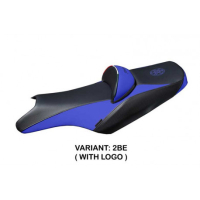 HOUSSE DE SELLE COMPATIBLE YAMAHA T-MAX (08-16) MODÈLE ROSARIO - Couleur : BLEU, Type : STANDARD, Logo : AVEC LOGO 