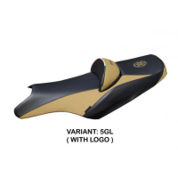 HOUSSE DE SELLE COMPATIBLE YAMAHA T-MAX (08-16) MODÈLE ROSARIO - Logo : AVEC LOGO, Couleur : ROUGE, Type : STANDARD