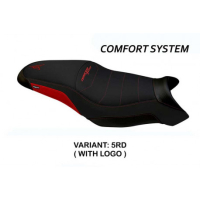 HOUSSE DE SELLE COMPATIBLE YAMAHA TRACER 700 (20-22) MODÈLE KINDIA - Couleur : BLEU, Type : CONFORT, Logo : AVEC LOGO