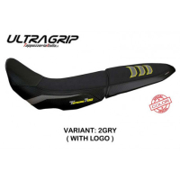 HOUSSE DE SELLE COMPATIBLE  YAMAHA TENERE 700 (19-22) MODÈLE LICATA ULTRAGRIP, B - Logo : AVEC LOGO, Type : ULTRAGRIP, Couleur : BLEU ARGENT