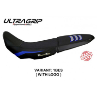 HOUSSE DE SELLE COMPATIBLE  YAMAHA TENERE 700 (19-22) MODÈLE LICATA ULTRAGRIP, B - Logo : AVEC LOGO, Type : ULTRAGRIP, Couleur : GRIS JAUNE 