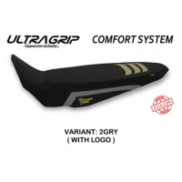 HOUSSE DE SELLE COMPATIBLE YAMAHA TENERE 700 (19-22) MODÈLE LIDDEL - Logo : AVEC LOGO, Couleur : GRIS JAUNE, Type : CONFORT