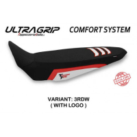 HOUSSE DE SELLE COMPATIBLE YAMAHA TENERE 700 (19-22) MODÈLE LIDDEL - Logo : AVEC LOGO, Couleur : GRIS JAUNE, Type : CONFORT