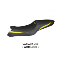 HOUSSE DE SELLE COMPATIBLE YAMAHA XJ6 / XJ6 DIVERSION (08-15) MODÈLE RAGUSA - Logo : AVEC LOGO, Couleur : NOIR, Type : STANDARD