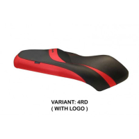 HOUSSE DE SELLE COMPATIBLE YAMAHA X-MAX 250 (05-09) MODÈLE SERGIO - Logo : AVEC LOGO, Couleur : ROUGE, Type : STANDARD