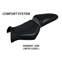 HOUSSE DE SELLE COMPATIBLE YAMAHA MT-03 (06-14) MODÈLE ALGAR - Couleur : BLANC, Type : CONFORT, Logo : AVEC LOGO
