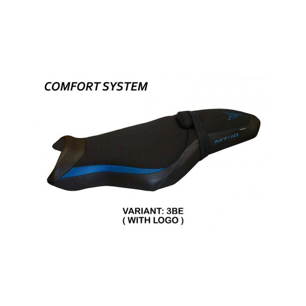 HOUSSE DE SELLE COMPATIBLE YAMAHA MT-10 (17-22) MODÈLE ARSENAL 1 - Logo : AVEC LOGO, Couleur : ARGENT, Type : CONFORT