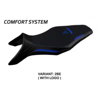 HOUSSE DE SELLE COMPATIBLE YAMAHA MT-09 (13-20) MODÈLE ASHA - Logo : AVEC LOGO, Couleur : BLEU, Type : CONFORT 