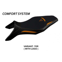 HOUSSE DE SELLE COMPATIBLE YAMAHA MT-09 (13-20) MODÈLE ASHA - Couleur : BLEU, Type : CONFORT, Logo : AVEC LOGO